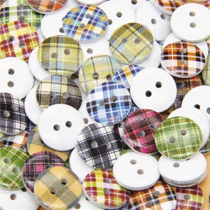 Free Shipping-Pack of 100 15mm craft buttons, wooden buttons, 2 holes buttons,sewing buttons, multi color buttons