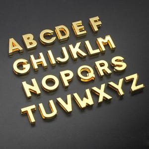 26pcs A-Z Gold Color Slide Alphabet Letters for 10mm Slide Wristbands/Bracelets,Jewelry Charms.Cloth/Bag/Shoe Accessory