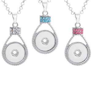 Pack of 3 18mm Hang Snap Base Pendants Accessory for Snap Necklace Making-Great Gift/Craft Idea