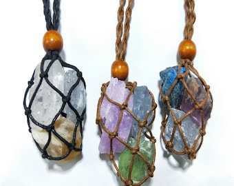 Extra Large Design Adjustable Necklace Cord Empty Stone Holder, Necklace for crystal , Quartz Raw Stone Necklace Cord, adjustable cage cord