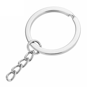 Pack of 100 Alloy Keychains Ring Set with Chains and Jump Rings-DIY Jewelry Making Supplies