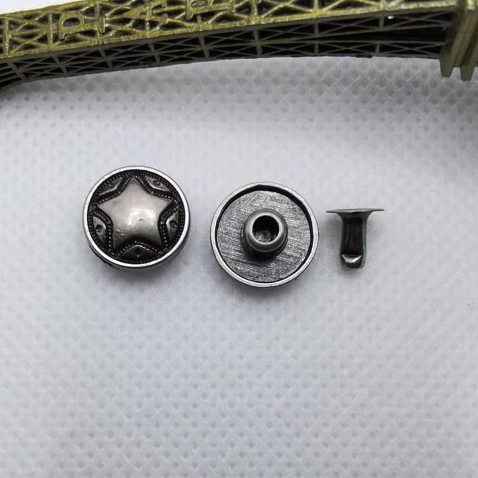 50pcs Vintage Color Star Shape Rivets Charms Buttons, Retro DIY Belts ...