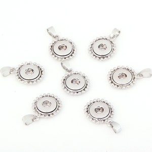 Ginooars 5pcs 12mm  Snap Base Accessory for interchangeable snaps for noosa necklaces, rings,Jewerly & bracelet