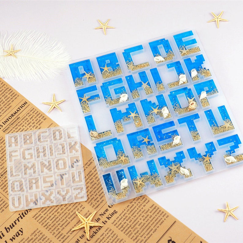 Moules Résine Epoxy Alphabet, Kit de Fabrication de Bijoux en Silicone, Moule Coulée pour Bricolage et Décorations Artisanales Moules Résine Epoxy Alphabet, Kit de Fabrication de Bijoux en Silicone, Moule Coulée pour Bricolage et Décorations Artisanales