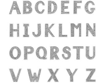 52 Stück A-Z 35mm Schiebe-Alphabet Buchstaben für 30mm / 1,2 Zoll Armbänder / Armbänder, Schmuckherstellung Charms.Tuch / Tasche / Schuh Zubehör