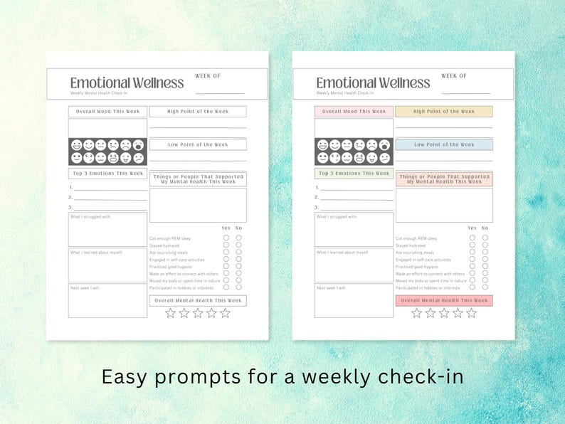 Emotionell klarhetsjournal: Ifyllbart formulär för humör- och triggerspårning (PDF digital nedladdning) bild 4