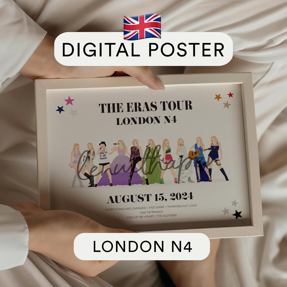 LONDON N4 – Printable Poster - Eras Tour - Digital Art Wall Decor ...