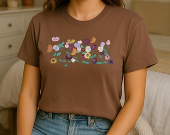 Acoustic Piano Surprise Song Flowers T-Shirt | Vintage-Inspired | Graphic Shirt | Eras Souvenir Gift