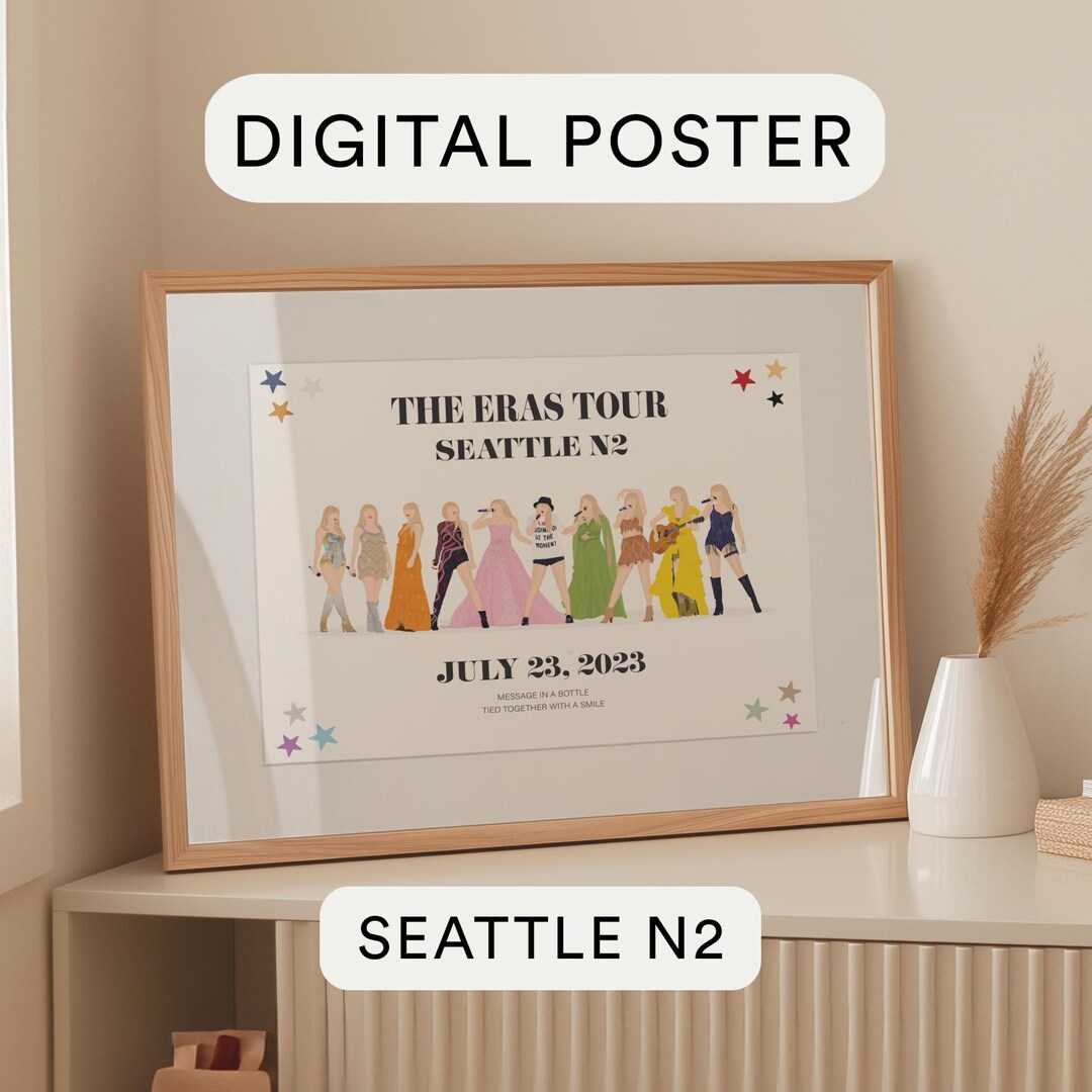 SEATTLE N2 – Printable Poster - Eras Tour - Digital Art Wall Decor ...