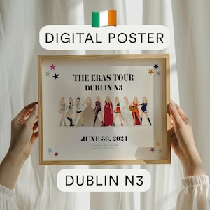 NOCHE DE DUBLÍN 3 – Póster imprimible – Eras Tour – Decoración de pared con arte digital – 30 de junio de 2024 – Recuerdo de canciones sorpresa