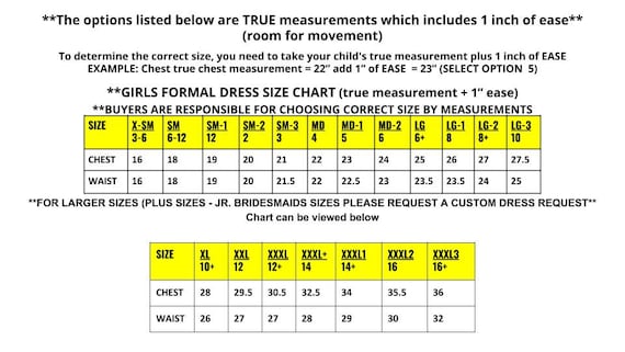 Pink Blush Size Chart