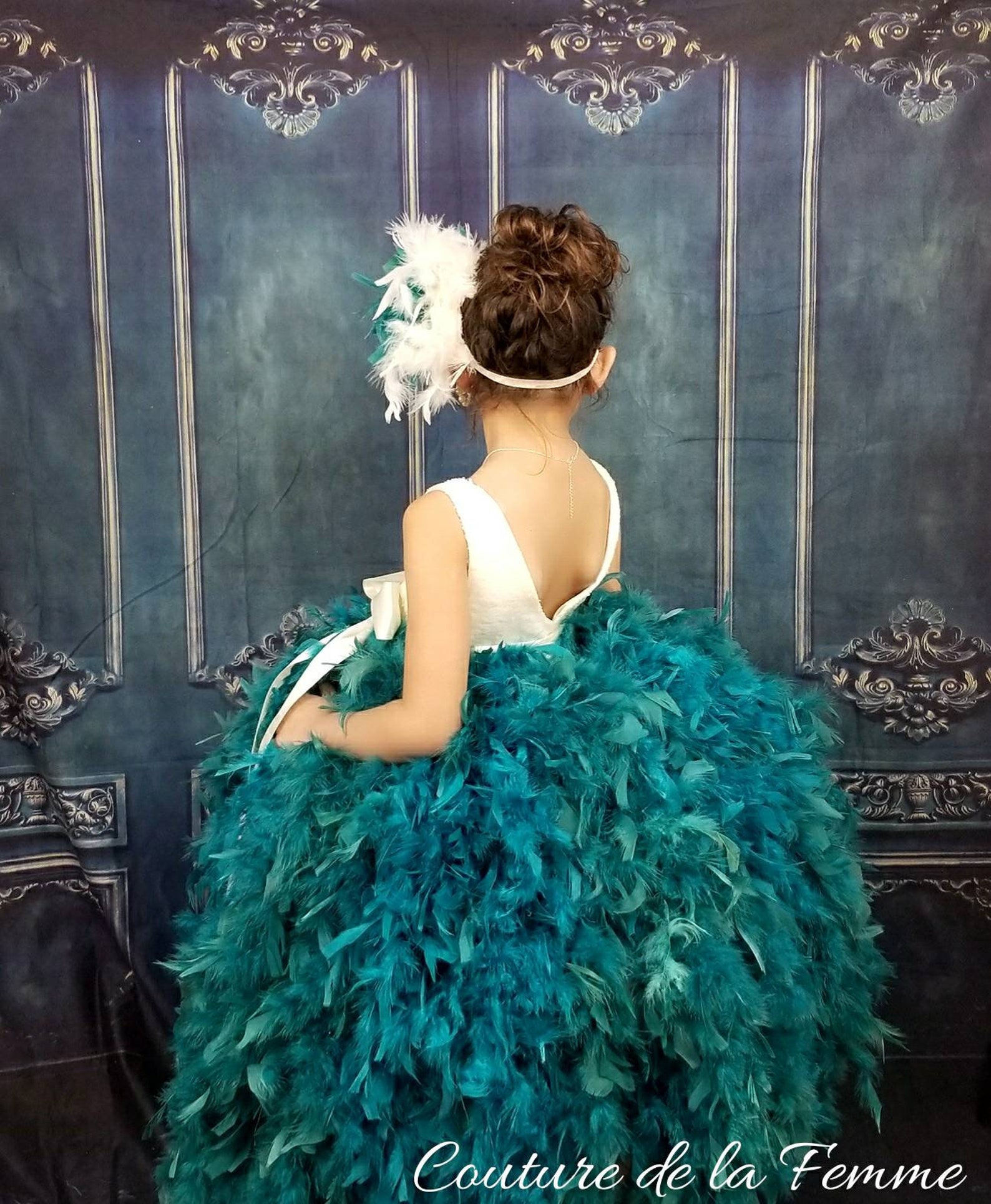 Stunning Teal Flower Girl Dress Teal Flower Girl Dresses Etsy