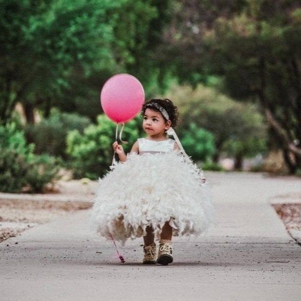 Toddlers Champagne Ivory Flower Girl Dress-Formal-Elegant-Made to Order-Unique-Weddings-Birthdays-Photoshoots