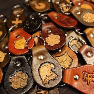 Leather key tag new arrivals