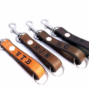 PERSONALIZED LEATHER KEYCHAIN // Keychain avec initals // Porte-clés en cuir // Cuir personnalisé // Porte-clés en cuir // Porte-clés monogrammes
