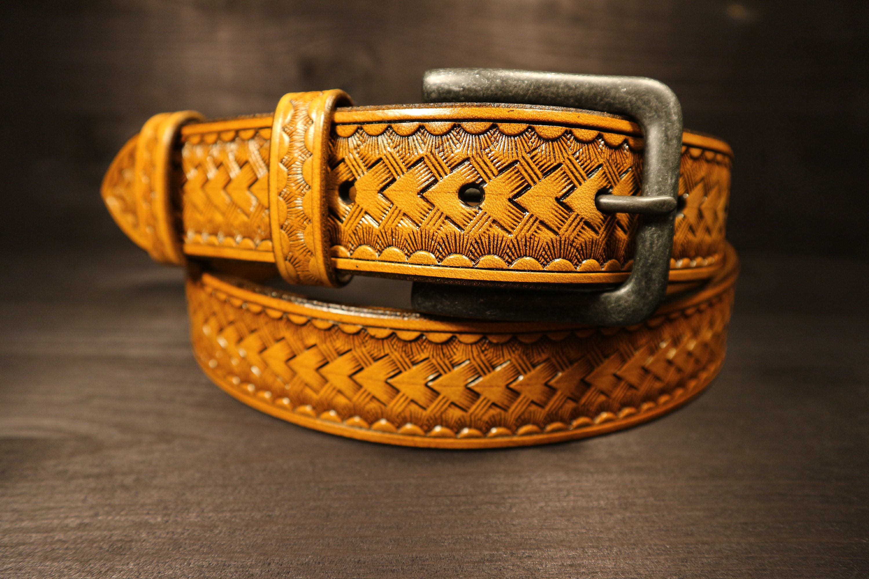 LEATHER BELT - #001 // Western style leather belt // Country Leather ...