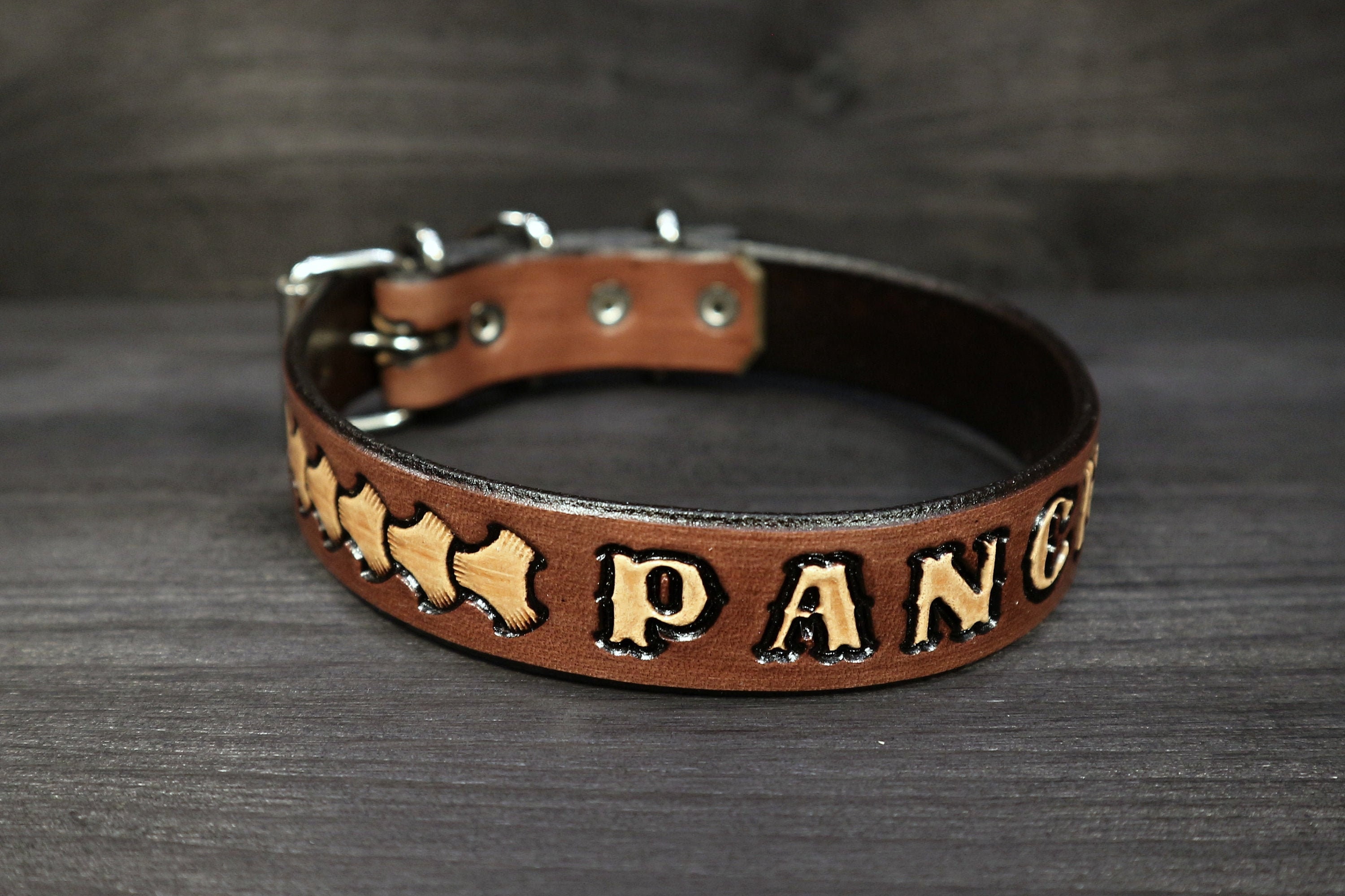 Personalized Dog Collar Leather Dog Collar With Name 