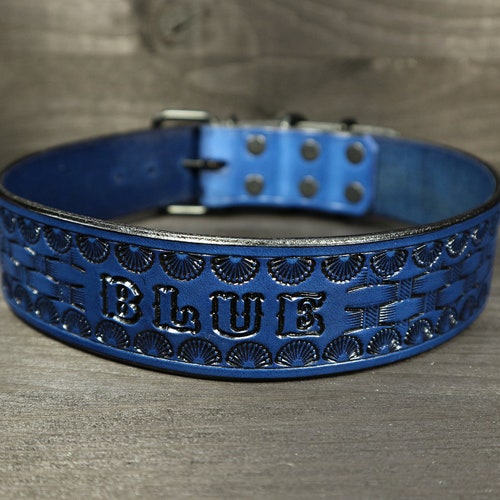 PERSONALIZED LEATHER COLLAR // Collar With Name // Etsy