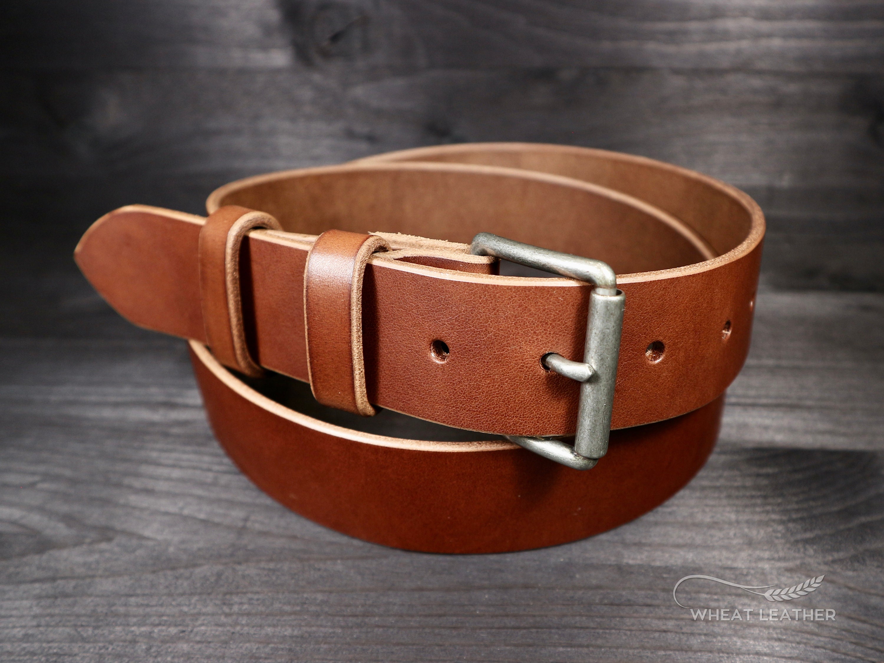 LEATHER BELT Light Brown Basic Made for Everyday Use From Etsy