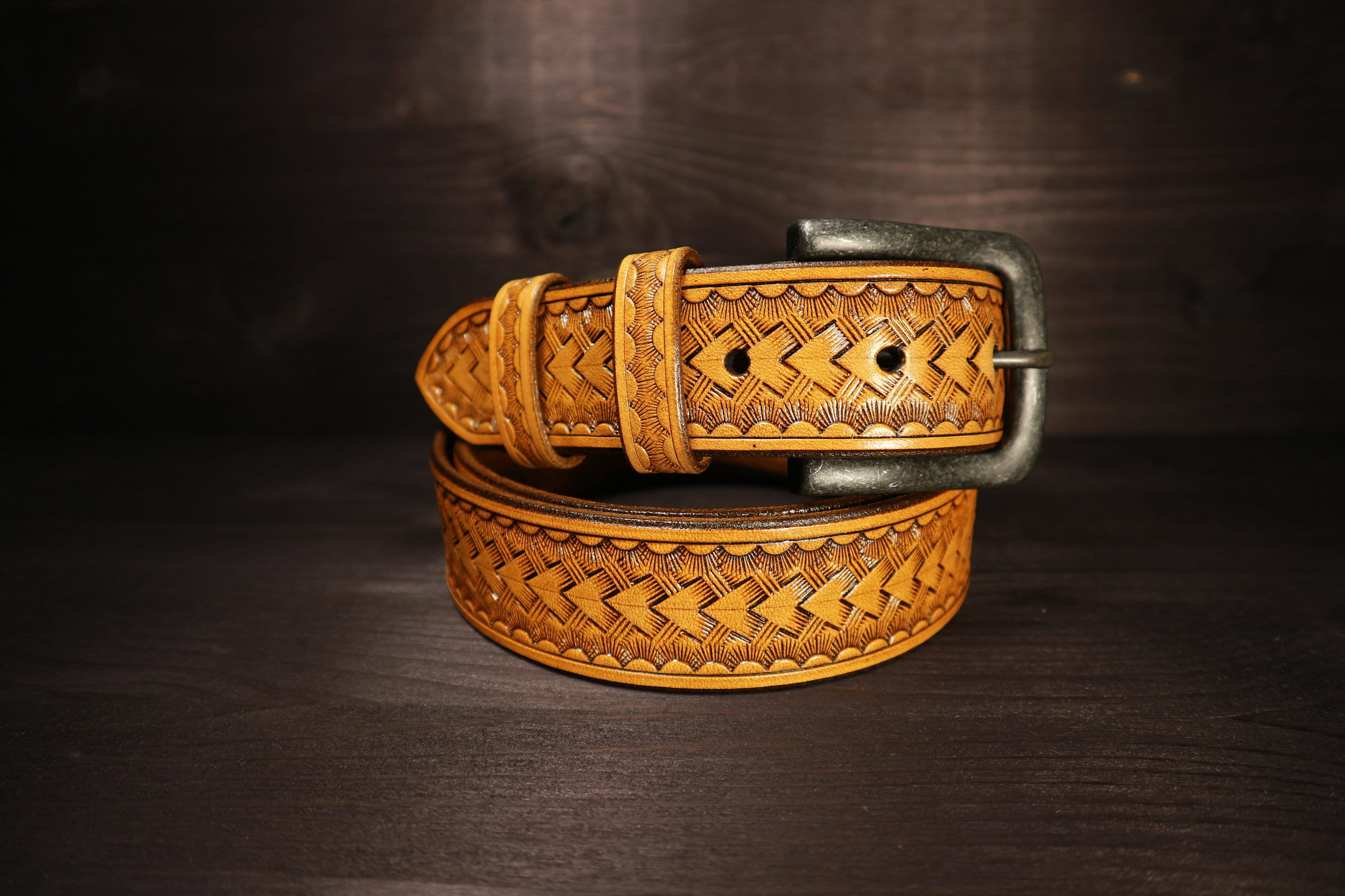 LEATHER BELT - #001 // Western style leather belt // Country Leather ...