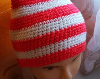 Bonnet de lutin crocheté pour femme par Swannelle " cône de signalisaion " humour