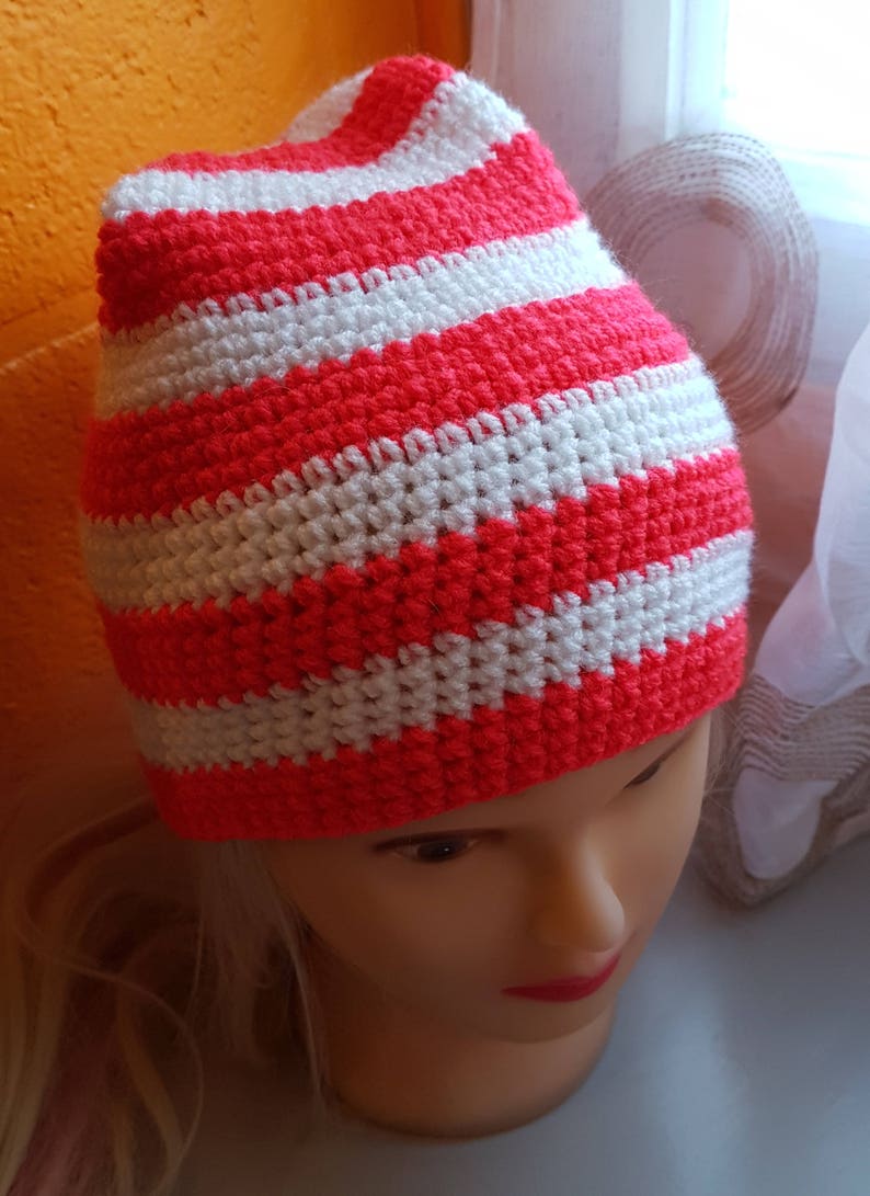 Crocheted elf cap for women by Swannelle signal cone humor image 1