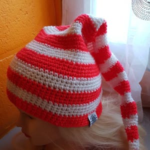 Crocheted elf cap for women by Swannelle signal cone humor image 3