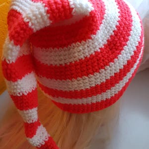 Crocheted elf cap for women by Swannelle signal cone humor image 2