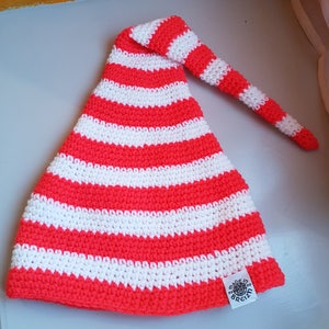 Crocheted elf cap for women by Swannelle signal cone humor image 4