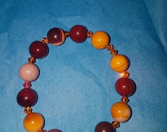 Fête des mères fête des mamans bracelet en pierres naturelles radiolarite