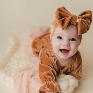 Adorable Fall Baby Girl Clothes, Baby Girl Fall Outfits, Velvet Mustard Girl Outfits, Long sleeve Tops, Preemie Baby Clothes, Pumpkin Outfit