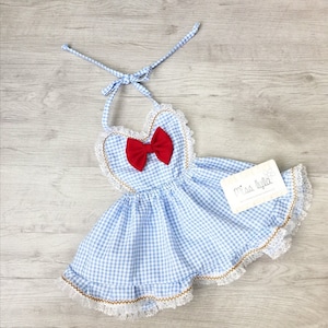 Adorable Dorothy Baby Halloween Costumes, Wizard of Oz Costumes, Cute Dorothy Outfits for Kids, Red Blue Gingham Dress for Baby, Newborn