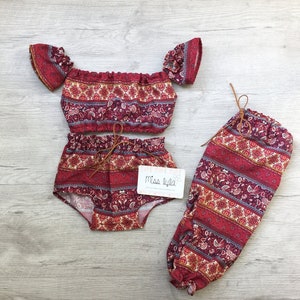 Adorable Boho Clothes for Stylish Baby Girls, Bohemian Baby Clothes, Unique Baby Shower Gifts, Newborn Boho Clothing Sets, Patchwork Outfit