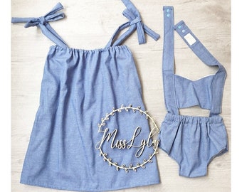 Mommy and me, Mommy and me shirts, Denim Crop top, Mommy and me outfits, baby shower gift, Summer Top, Crop top, Cute Top, Blue, Baby romper