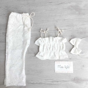 Lace Boho Baby Outfit | Summer Baby Clothes | Beach Baby Girl Outfit | Trendy Baby Girl Clothes | Boho Baby Set | Cute Baby Outfit