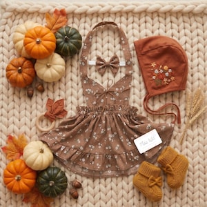 brown fall dress toddler Staki Girls' Dresses Toddler Dress Girls Long Sleeve Fall Winter Ruffle  Tiered Holiday Party Tulle Dresses(Brown,4-5 Years)