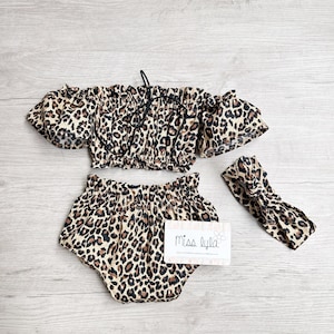 Adorable Leopard Baby Girl Outfit Sets for Your Little One, Safari Theme Baby Outfits, Summer Toddler Outfits for the Sunny Season