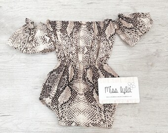 Snake Print Baby Clothes | Baby Girl Romper | Newborn Girl Coming Home Outfit | Toddler Romper | Newborn Outfit Girl | Toddler  Bodysuit