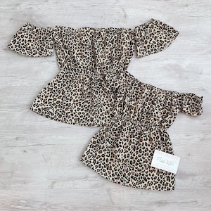 Leopard Mommy and Me Outfits, Mama Mini Outfits, Animal print Mom and daughter Dress, Matching Mom and Baby Clothes, Family Matching Outfits