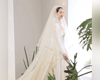 Modest Wedding Dress, Wedding dress, Classic Wedding Dress, Long sleeve Vintage Wedding Dress, Bridal Dress, Satin Simple Wedding Dress