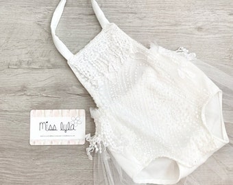 White Boho First Birthday Outfit, Boho Baby Romper, First Birthday Outfit, Boho Birthday Outfit, First Birthday Outfit Girl