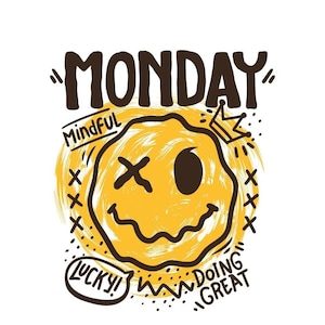 Retro Smile Montag PNG, Montag Vibes, Retro Sublimation, Montag Png Shirt Designs, Lächeln Png, Retro Montag Png, Lucky Montag Png