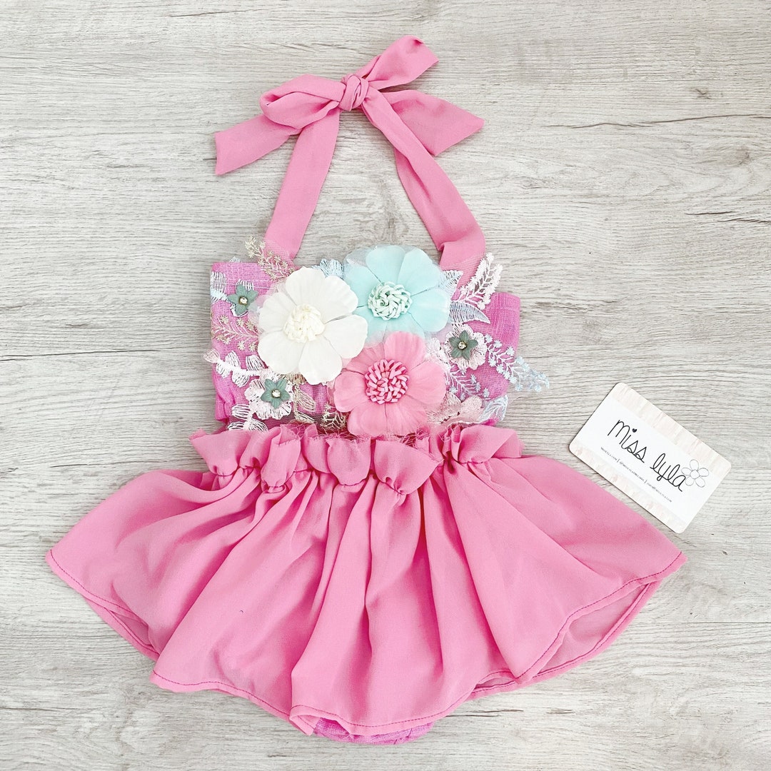 Pink Baby Girl Outfit Baby Pink Outfit Set Baby Girl Clothes Etsy
