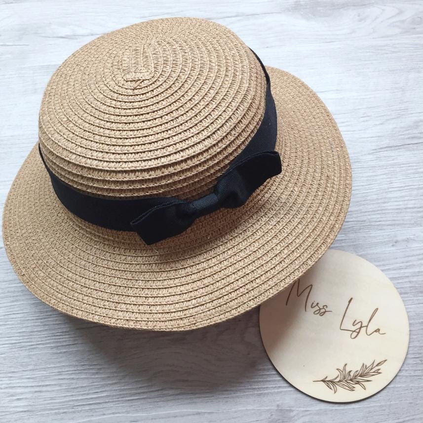 Baby Sun Hat, Toddler Straw Hat, Girls Beach Hat, Baby Girl 