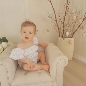 Adorable White Lace Rompers for Baby Girls, Boho First Birthday Outfit, Summer Baby Girl Rompers, Newborn Jumpsuit, Toddler Girls Bodysuit,Adorable Lace Rompers for Girl, Boho First Birthday Outfits, Summer Baby Girl Rompers, Newborn Jumpsuit, Toddler Girls Romper, Boho Bodysuit
