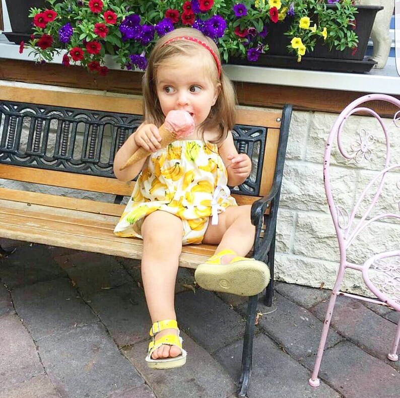 Trendy Summer Baby Rompers, Toddler Rompers, Summer Baby Clothes, Summer Baby Outfits, Bubble romper, Baby Bodysuit, Banana Print Outfits