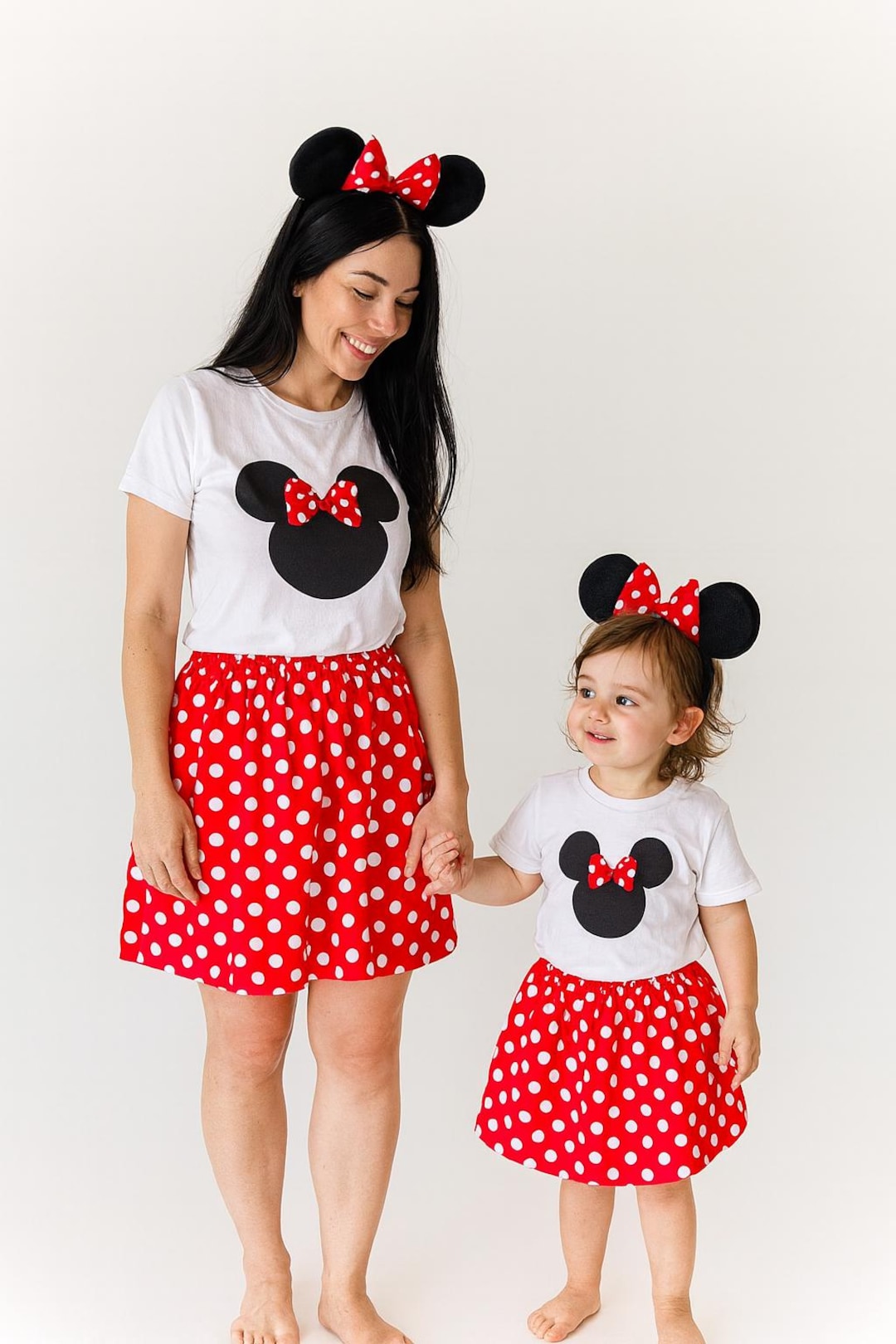 Mommy and Me Minnie Mouse Outfit Disney Matching Skirts Red