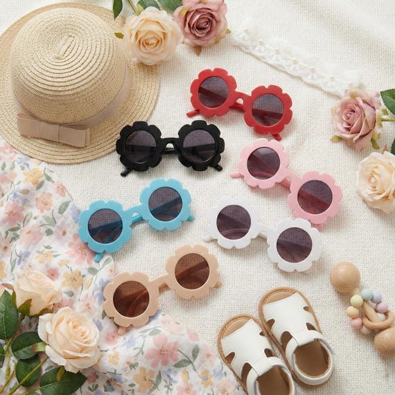 Cute flower sunglasses Amazon.com: Flutesan 3 Pieces Kids Flower Sunglasses Toddler  main image 2