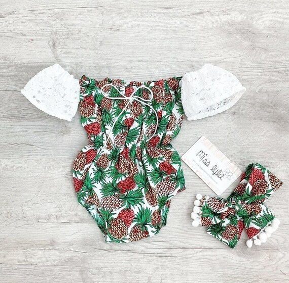 Tropical baby romper sale