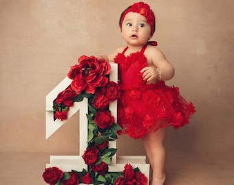 Blumen Baby Mädchen Romper, 1. Geburtstag Outfit Mädchen, Baby Geburtstag Outfit, Vintage Blumen Romper, Cake Smash Baby Outfit